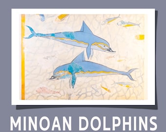 ミノアのイルカ クノッソス宮殿のフレスコ画（紀元前2000～1500年