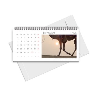 India 2026 Calendar Hindu Temples Gods City Streets Table Book Wall A4 A3 Vertical Horizontal Monthly Organiser Fine Art Print Travel Decor
