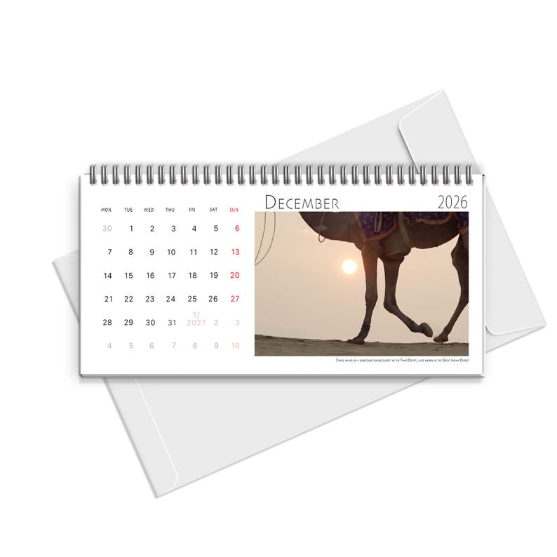 India 2026 Calendar Hindu Temples Gods City Streets Table Book Wall A4 A3 Vertical Horizontal Monthly Organiser Fine Art Print Travel Decor