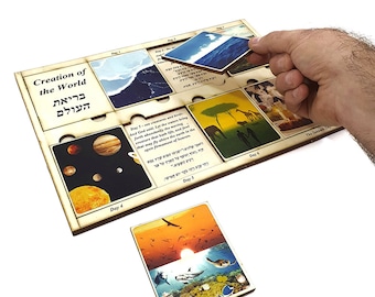 Erschaffung der Welt Puzzle: Handgemachtes Bibel-Spielzeug aus Holz