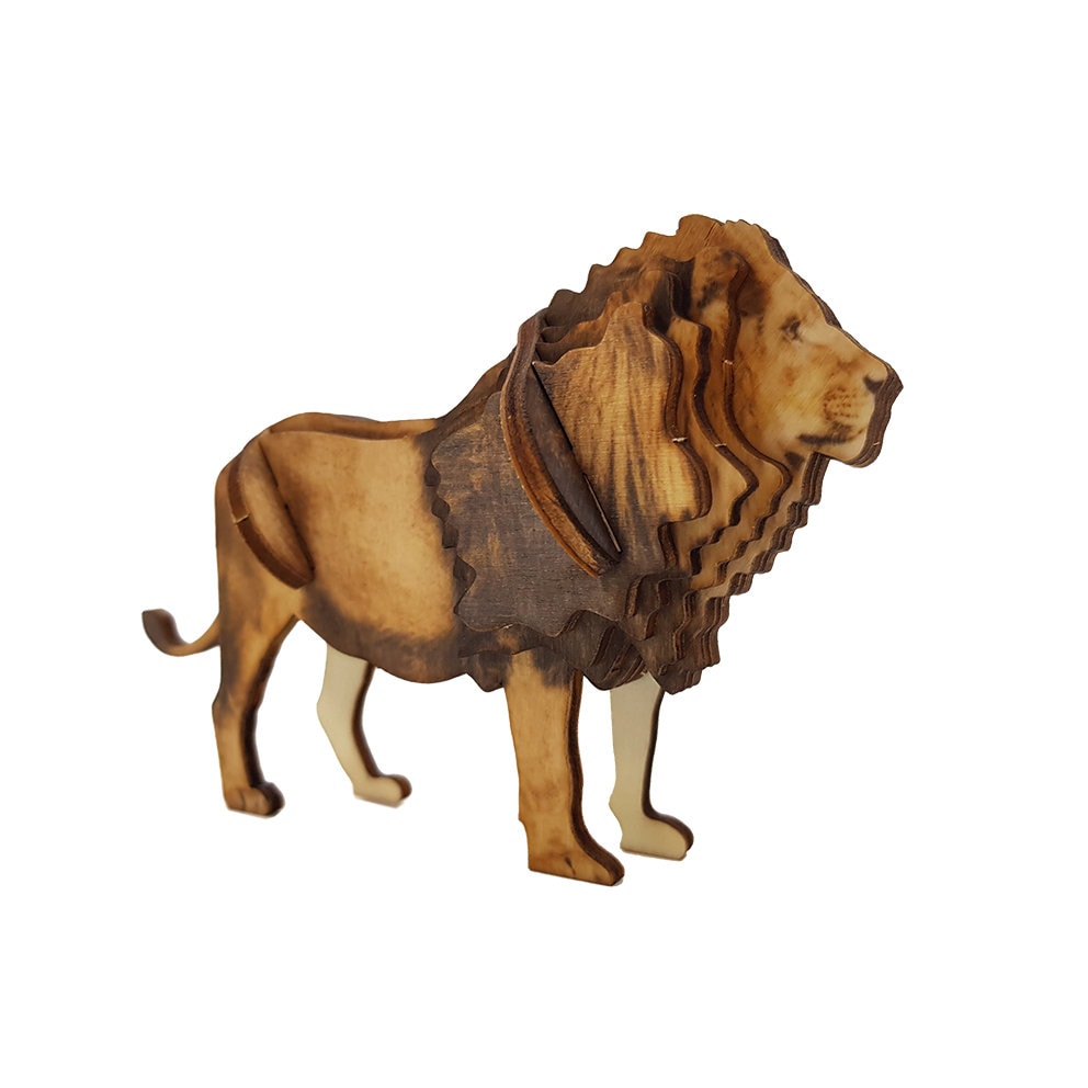 Puzzle animaux lion en bois - N/A - Kiabi - 11.99€