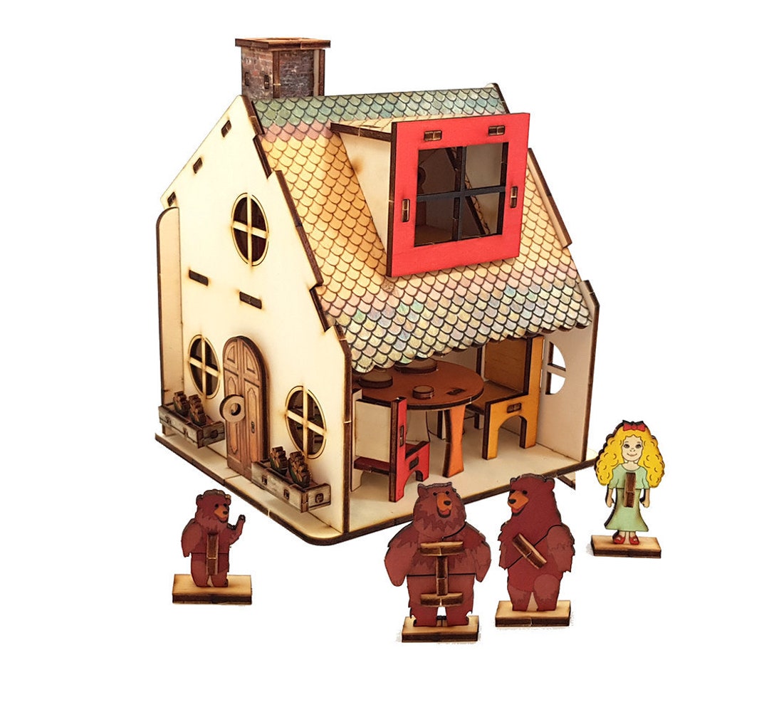 Goldilocks and the Three Bears 3D Wooden Puzzle Kit - Etsy