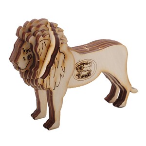Lion of Megiddo wooden puzzle 3D - non toxic laser art model construction kit - Christian Bible stories - children's & adults' puzzle