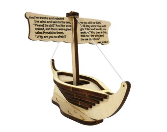 Jesus Boot 3D Holzpuzzle: Christliche Bibelgeschichte