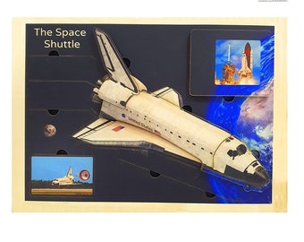 Houten Spaceshuttle: educatief montessorispeelgoed