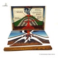 Volcano Puzzle: Montessori Wooden Educational Toy, Laser Art product logo