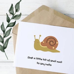 Solo un po' di posta ordinaria per dire ciao Biglietto di auguri stampabile - Biglietto pieghevole con download immediato