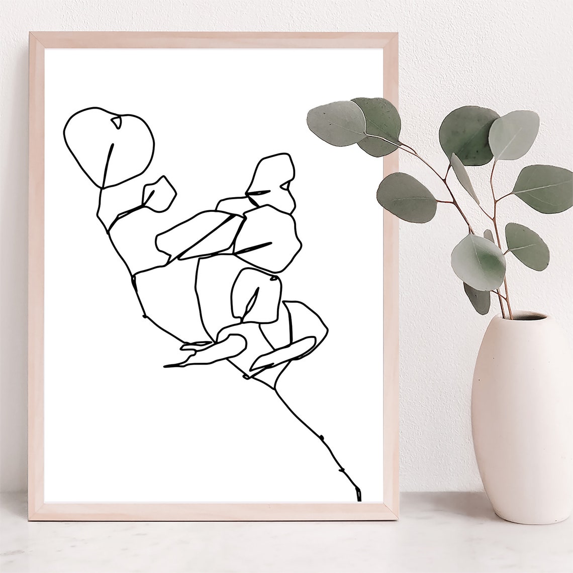 Line Art Home Decor Abstract Printable Poster Minimalist Etsy