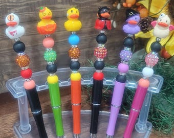 Halloween Duckie beaded pens