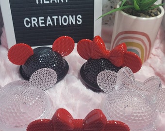 Mouse Head Lids, different colors and styles mouse ear lids with bow.