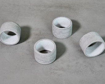 ronds de serviette. Lot de 2. céramique. gris béton.