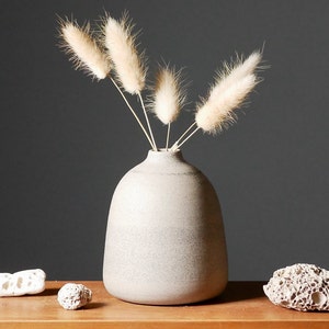 vase. ceramic. 12 cm. bottle vase. Vase. Gray. dried flowers. gift. waterproof. concrete grey.