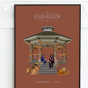Gilmore Girls Stars Hollow Wall Art Print - Fall Halloween - Digital Download