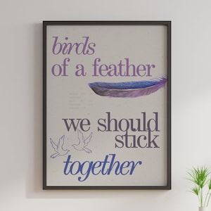 Birds of a Feather Songtexte Poster - Billie Eilish HMHAS Wand Kunst Druck - Digital Download