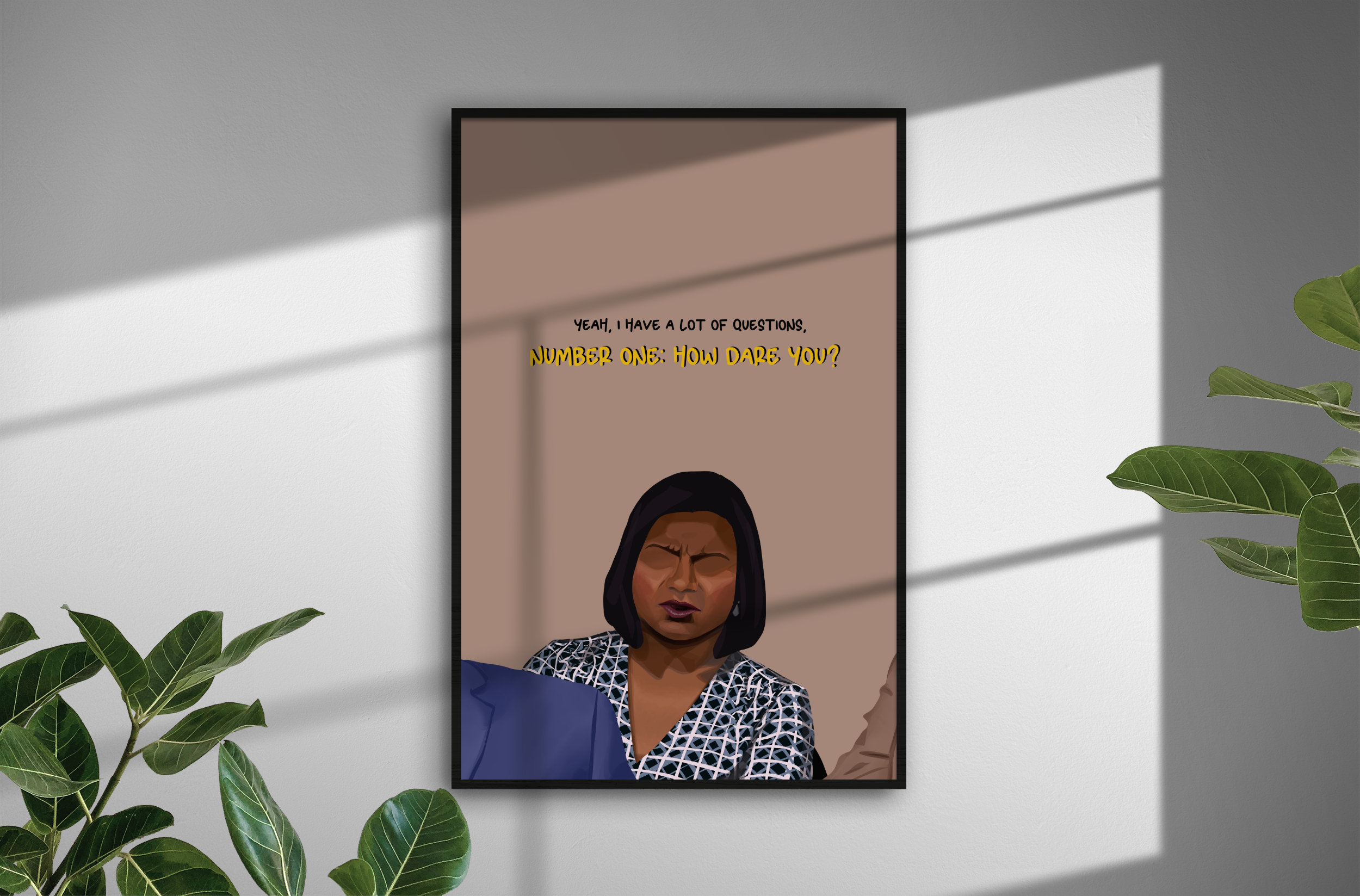 Impresión de arte de pared How Dare You de Kelly Kapoor - The Office - Mindy  Kaling - Descarga digital - Etsy México, image size:2500x1647