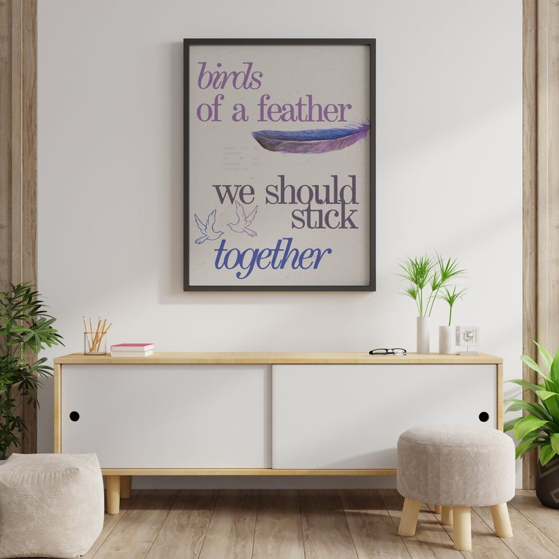 Birds of a Feather Song Lyrics Poster Billie Eilish HMHAS Wall Art