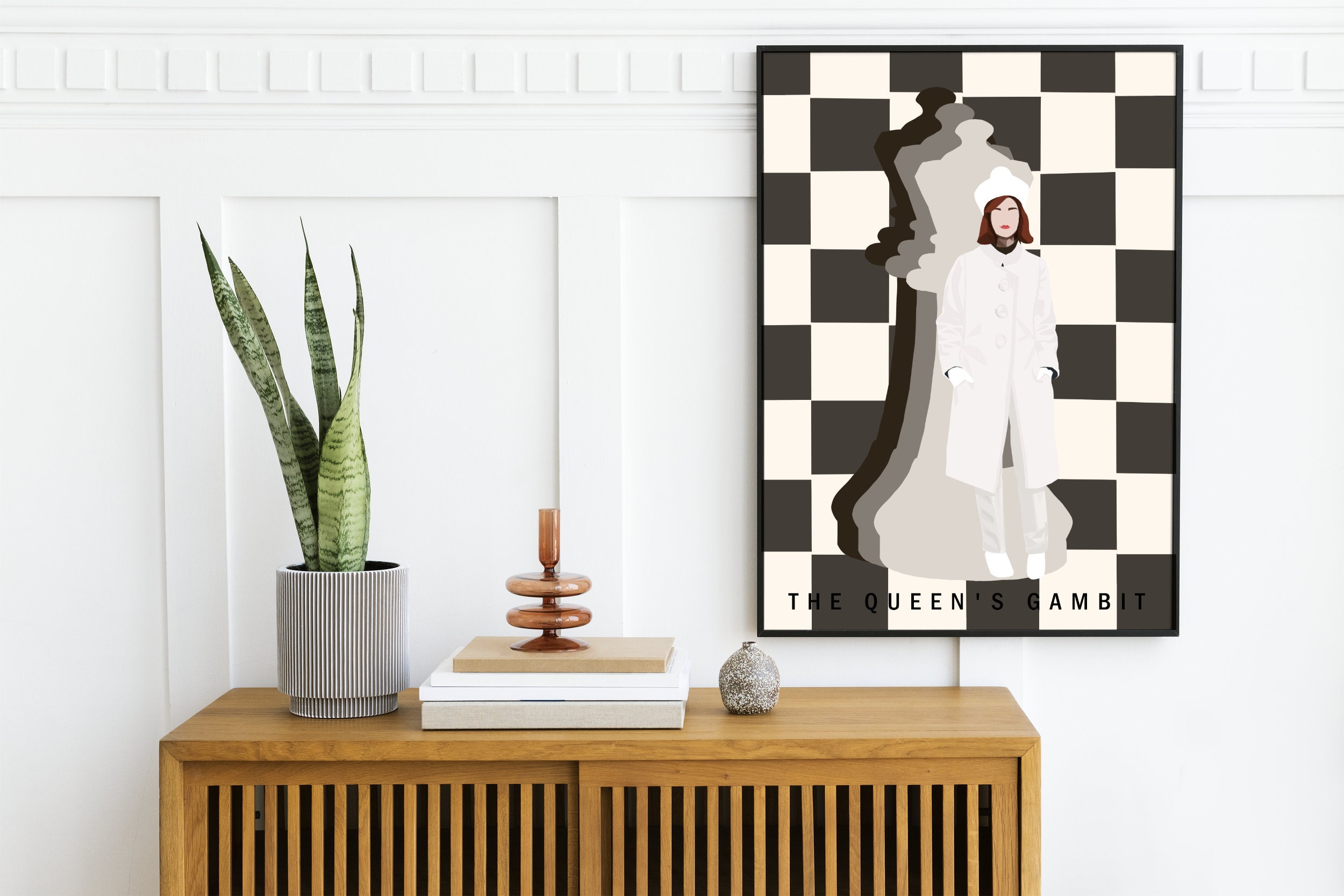 The Queen's Gambit Netflix Wall Art Print Anya Taylor Etsy