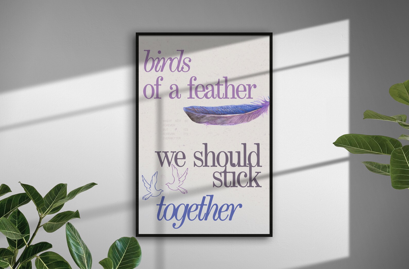 Birds of a Feather Song Lyrics Poster Billie Eilish HMHAS Wall Art