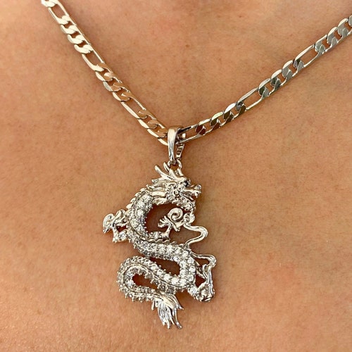 Dragon Necklace Dragon Pendant Dragon Charm Men Necklace Women Etsy