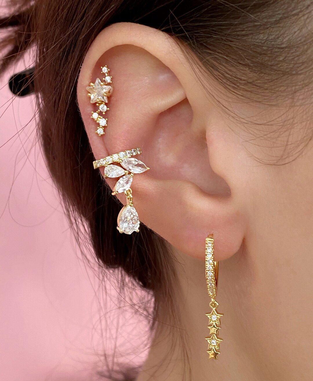 Ear Cuff Cartilage Ear Cuff Cartilage Earrings Gold Cuff Etsy