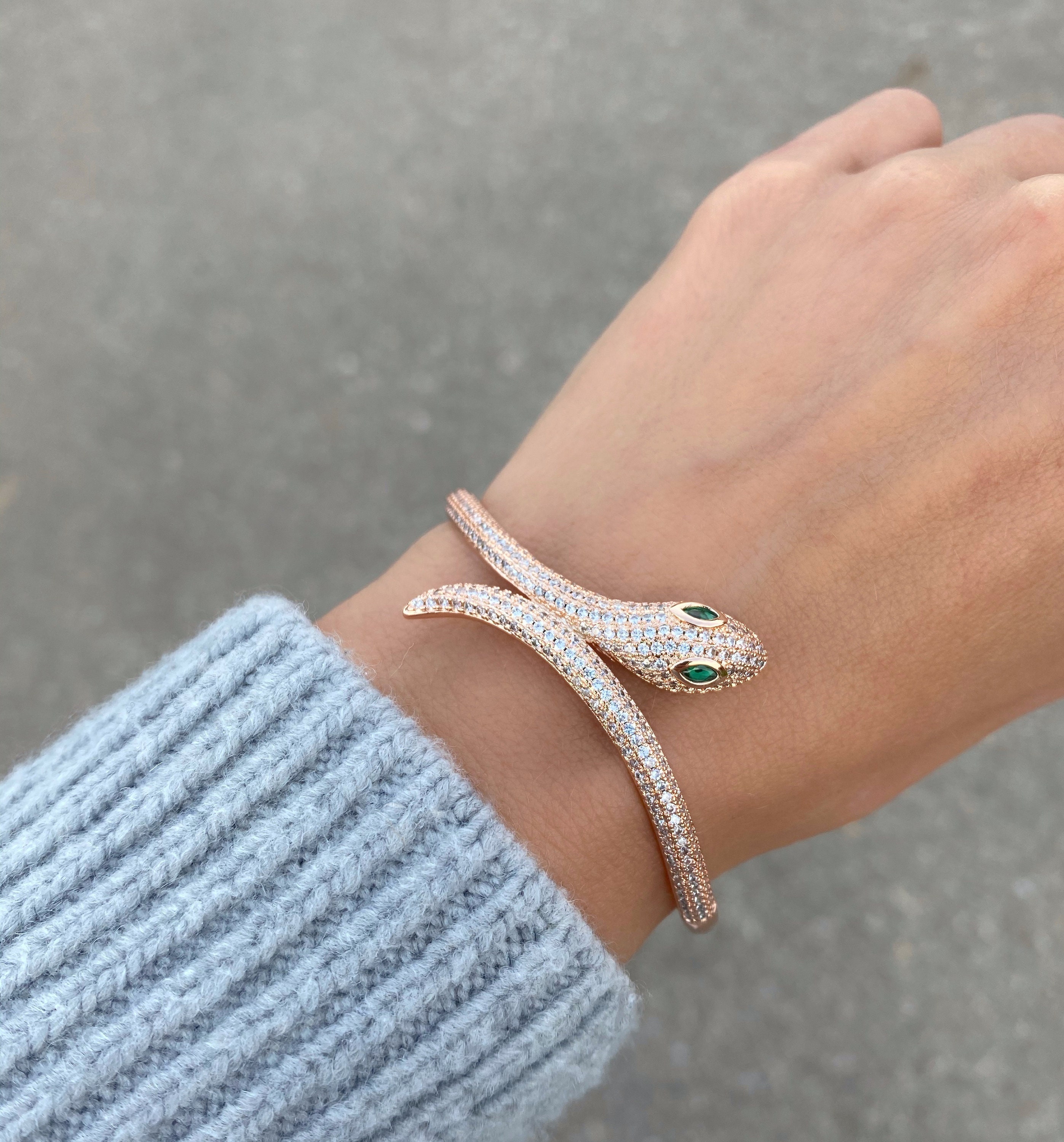 Snake diamond shop bracelet