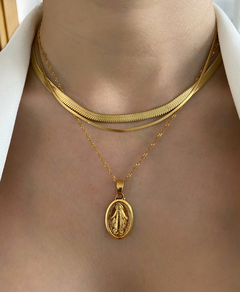 Slangenketting Gouden ketting Choker Zilveren ketting Visgraatketting Unisex ketting Heren ketting Dames ketting Trendy sieraden Cadeau afbeelding 4