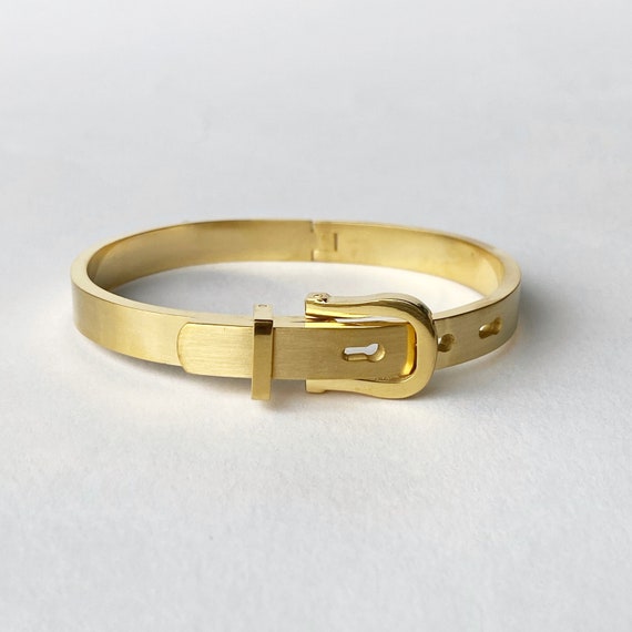 Victorian Gold-Filled Adjustable Belt Buckle Bracelet