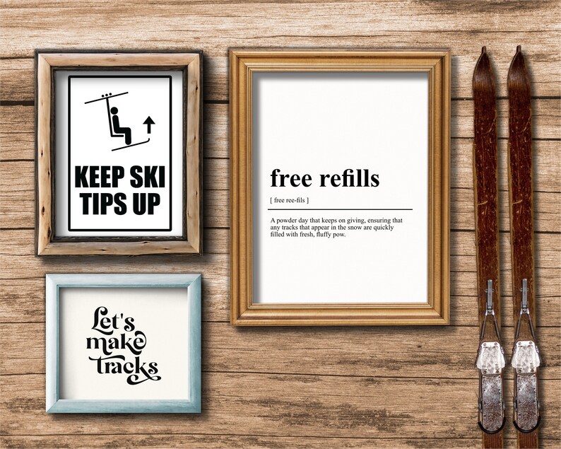 PRINTABLE Ski Poster, Après Ski Party Decor, Gift for Skier, Free