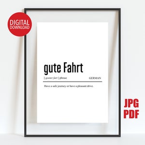 Fart Poster, Funny Bathroom Art, Toilet Humour Print, German Dictionary Definition, Printable Wall Art for Entryway, Porch Sign Download