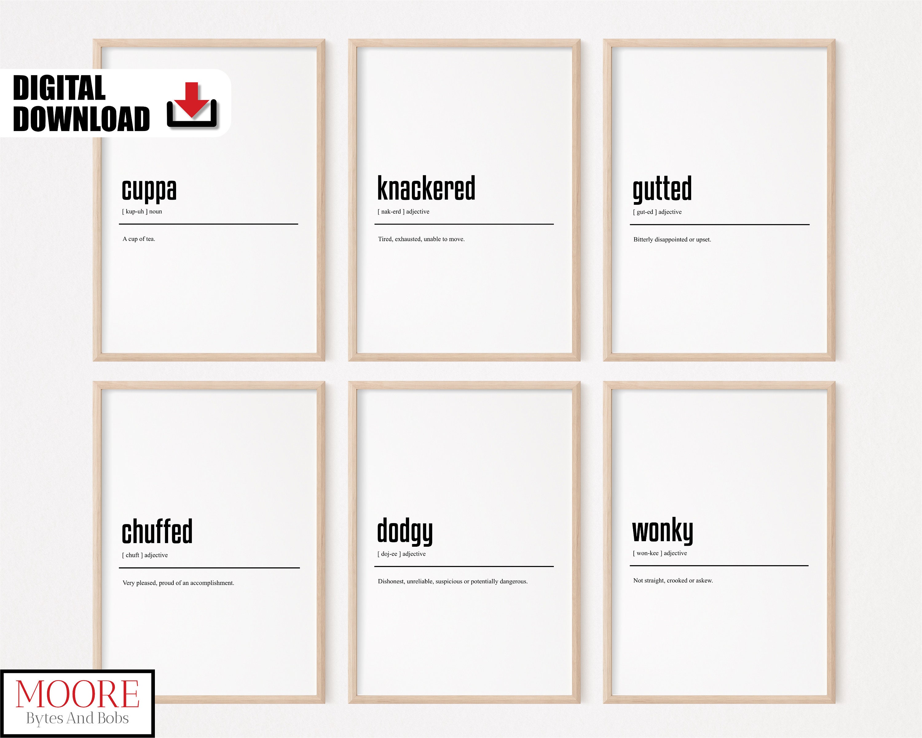 Cheeky Definition Print British Slang Dictionary (Instant Download) Etsy