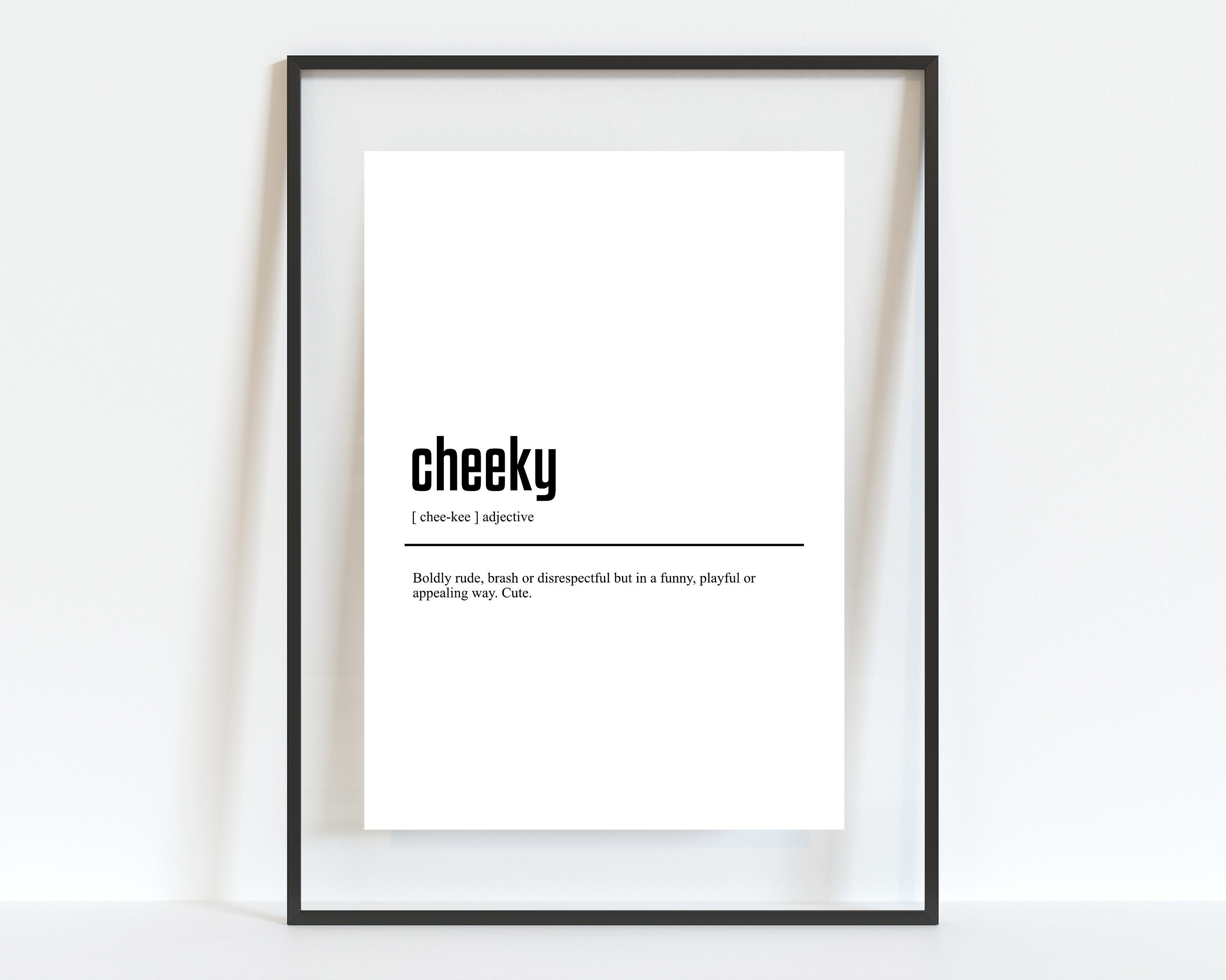 Cheeky Definition Print British Slang Dictionary (Instant Download) Etsy