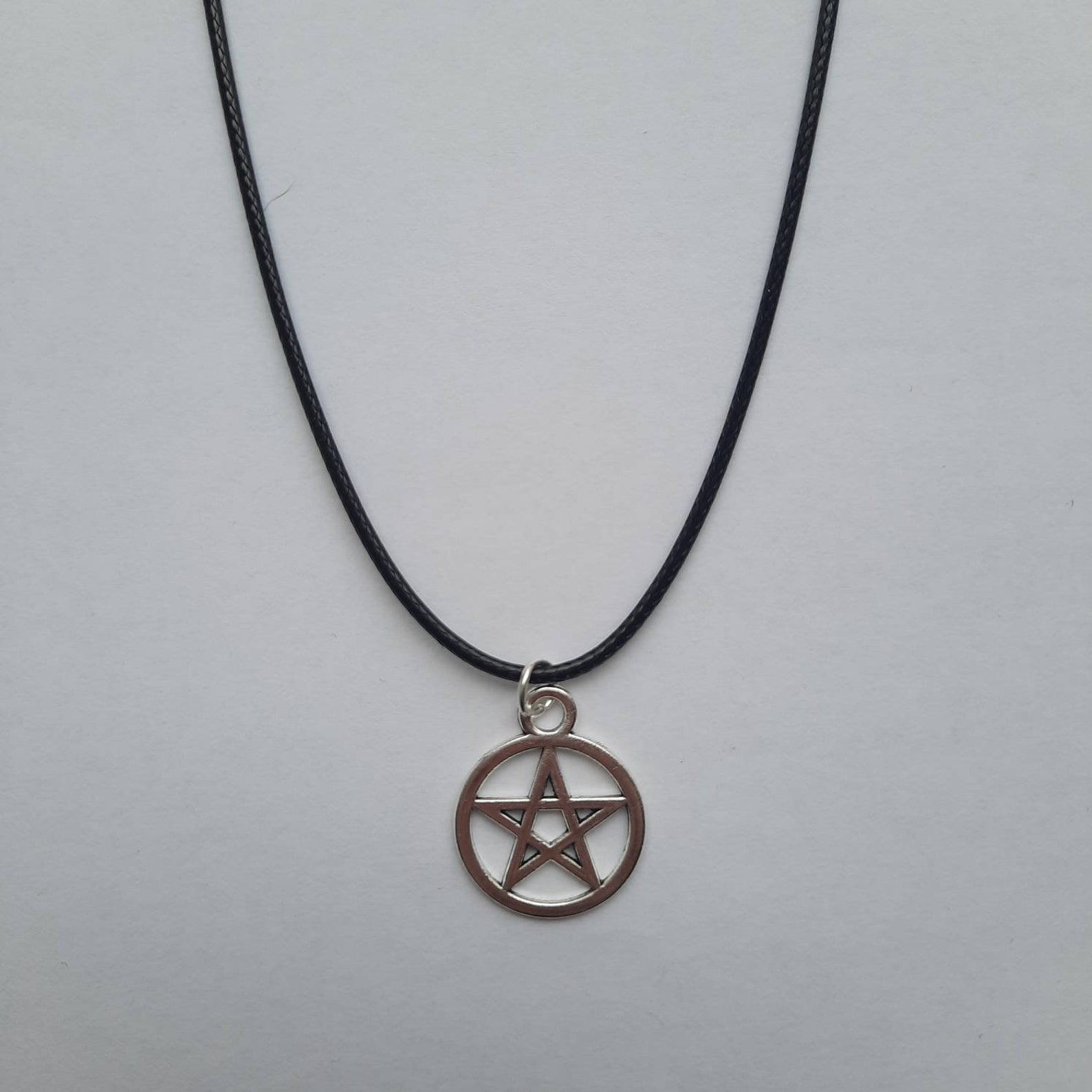 Pentagram necklace silver pendant Goth emo grunge | Etsy