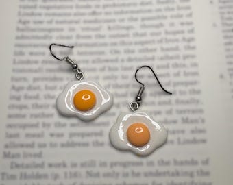 fried egg earrings | quirky, weird, unusual, novelty earrings