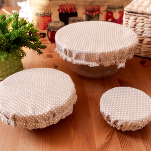 BOWL COVERS / Reusable / Waterproof inside - Odor free / Use it on bowls, mugs, plates... / 3 Sizes