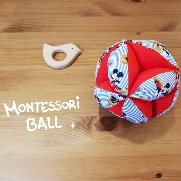 MONTESSORI BABY BALL / Monochrome Ball / Sensory Ball / Fabric Ball / Soft Ball / Puzzle Ball / Grab Ball / Zero Waste