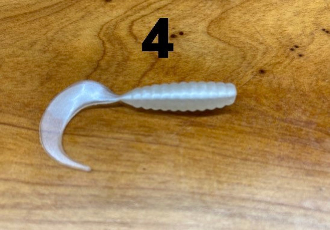 Curly tail grub fishing lure Etsy