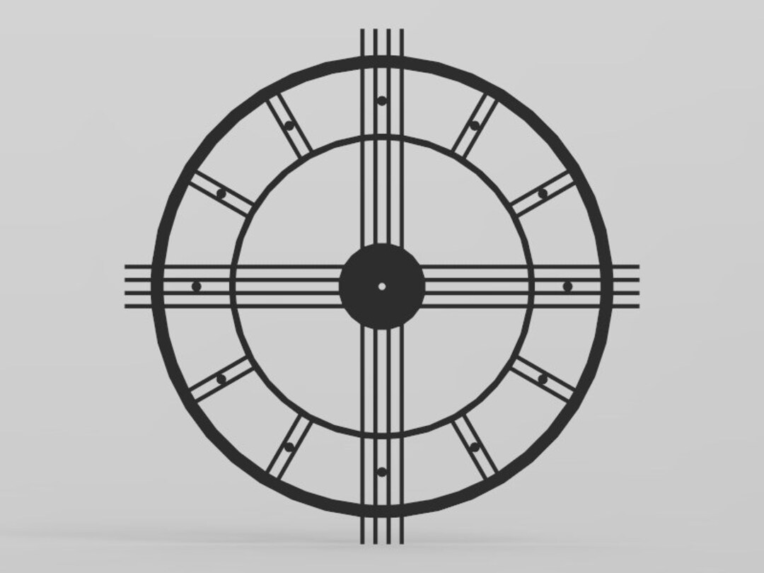 Wall Clock Dxf File, Wall Clock Laser Cut File, Wall Clock Illustration