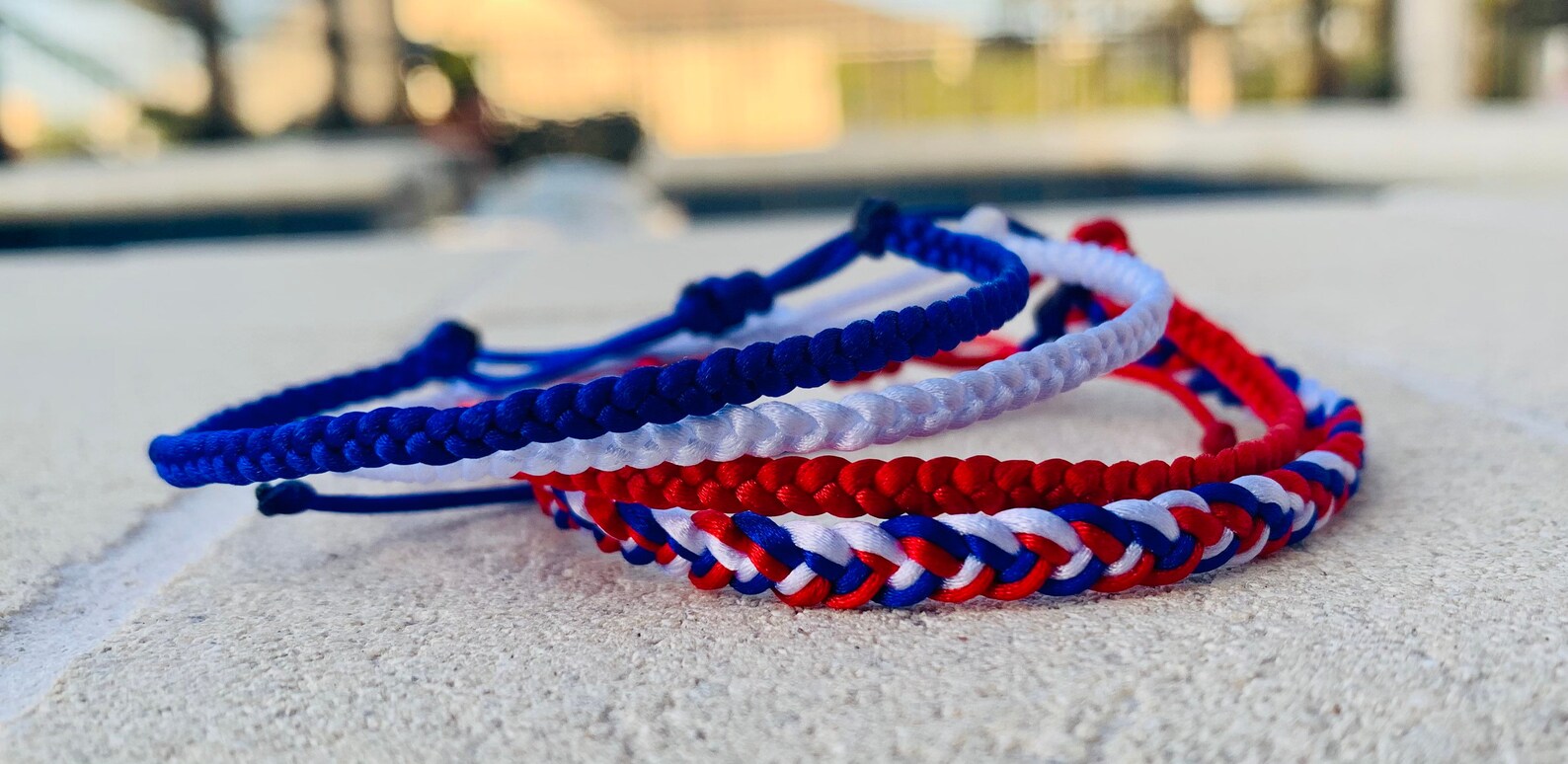 Red white and blue friendship bracelet patterns Clearance