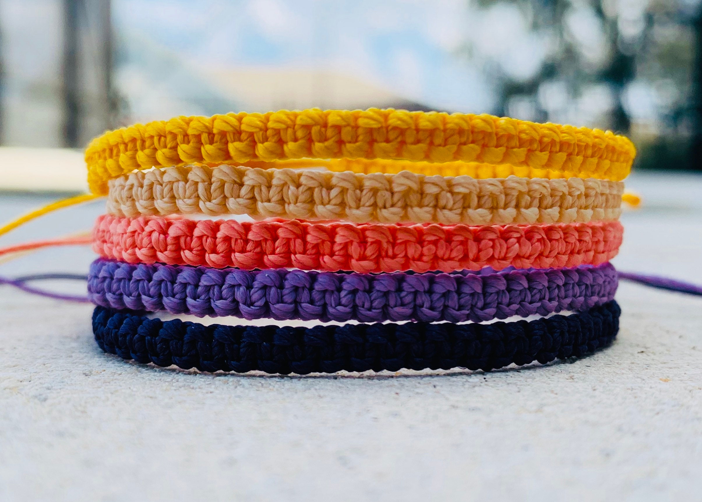 Friendship Bracelets Fall Colors Set of 5 Bracelets Adjustable Etsy