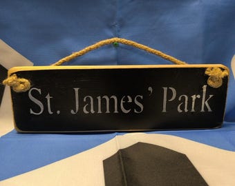 St. James' Park (Wooden Sign)
