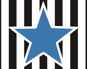 Zwart-witte blauwe ster Newcastle (vlag)