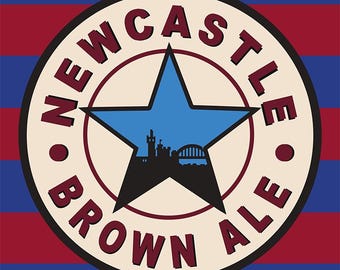 Newcastle Brown Ale Retro 1996 Away Style (serviette de plage)