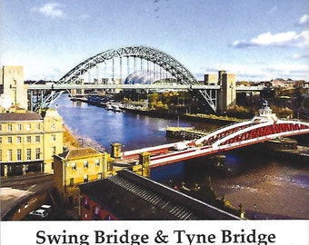 Swing Bridge & Tyne Bridge Newcastle Upon Tyne (Ceramic Coaster)