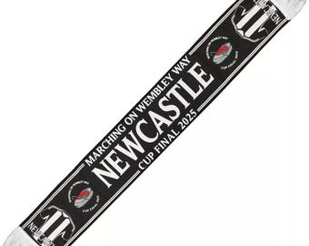 Newcastle League Cup Final 2025 Marching on Wembley Way (Scarf)