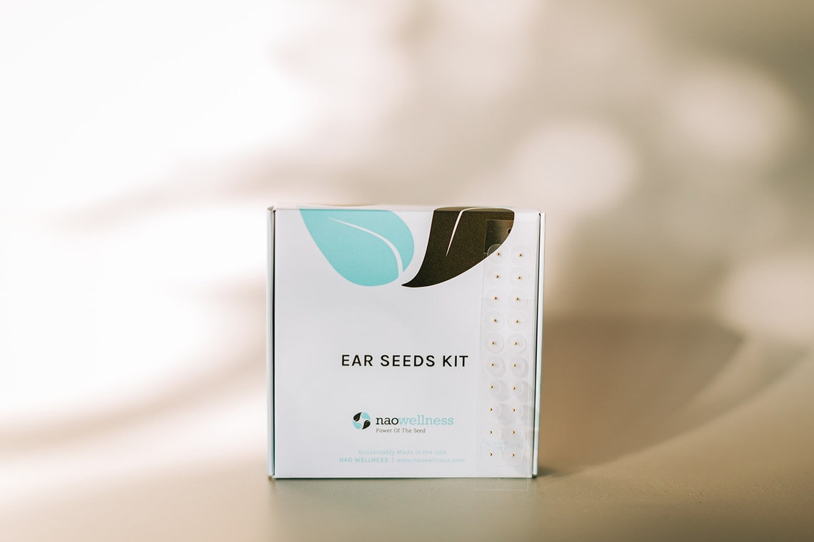 24K Gold Ear Seed Kit Acupressure Helps Stress Anxiety Etsy