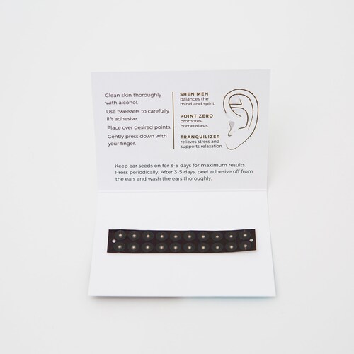 Silver Ear Seeds Kit Acupressure Helps Stress Anxiety Etsy