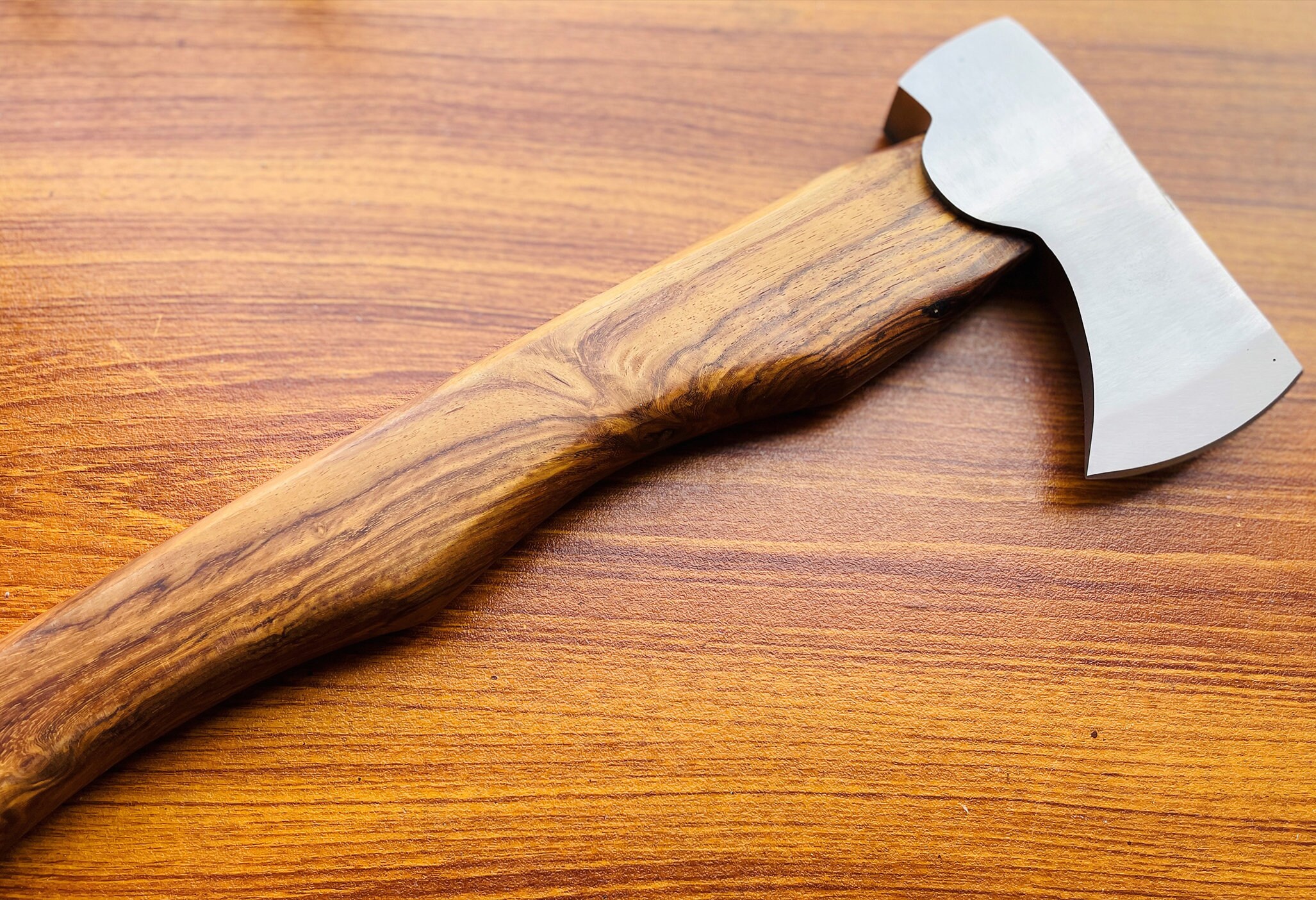 Axe handmade Carbon Steel Axe High Polish Axe Beautiful Wood Etsy