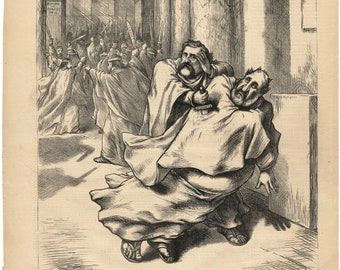 Harper's Weekly January 27, 1872 "Et Tu Brute? - Then Fall Cæsar" Ad Print