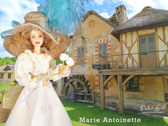 Marie Antoinette doll inspired OOAK muslin cotton dress for dolls