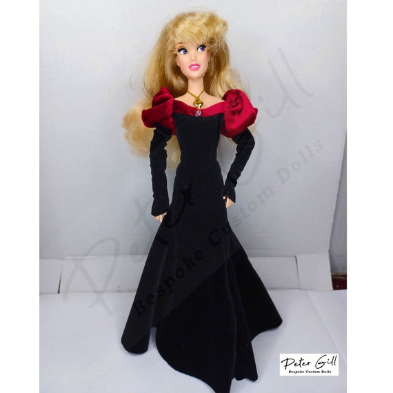the swan princess odette dress Swan Princess Odette Bridgette Black Swan Velvet Doll Dress Ooak Custom